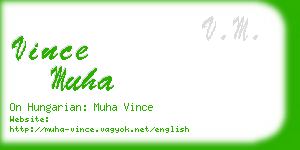 vince muha business card